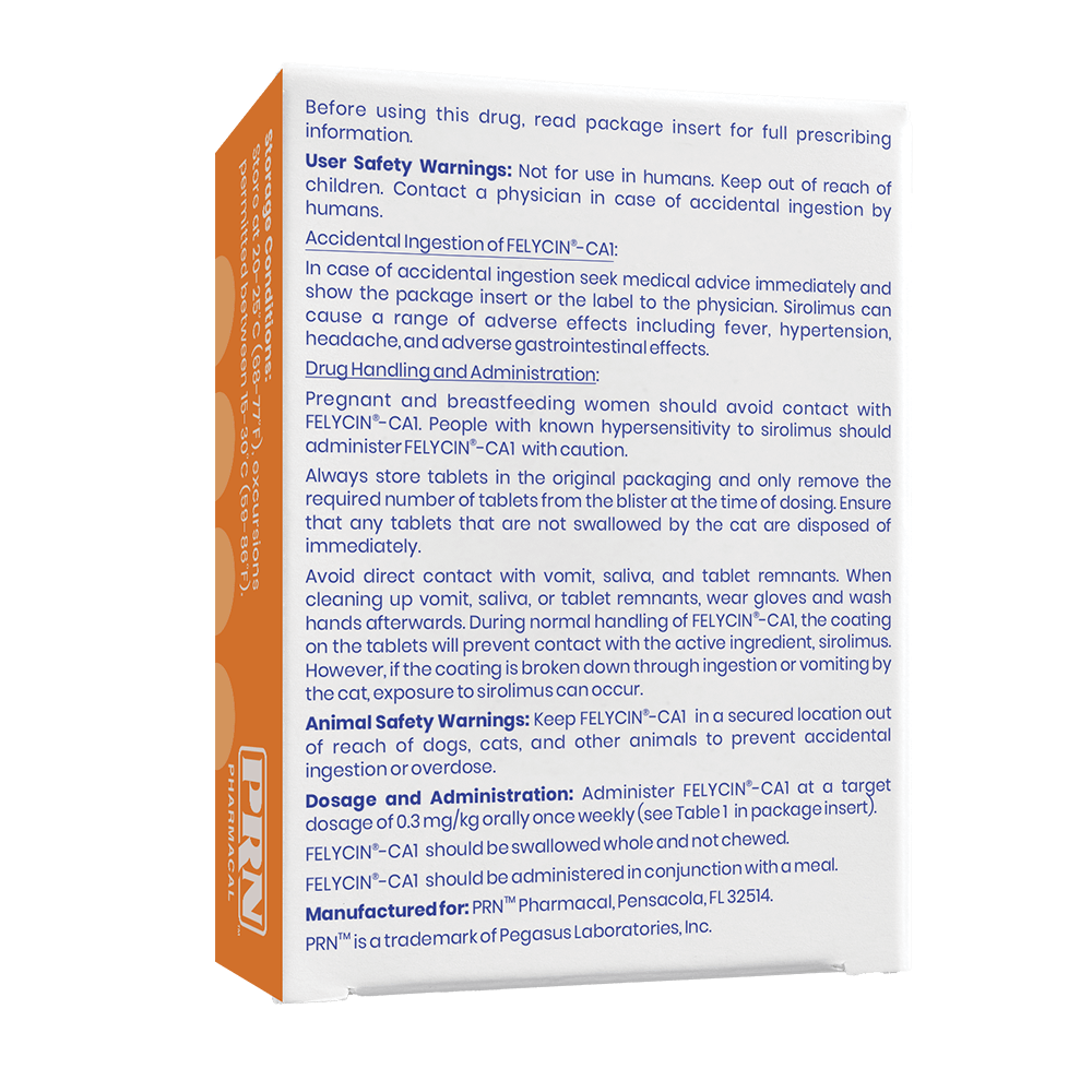 Felycin-CA1 0.4mg 12ct Back